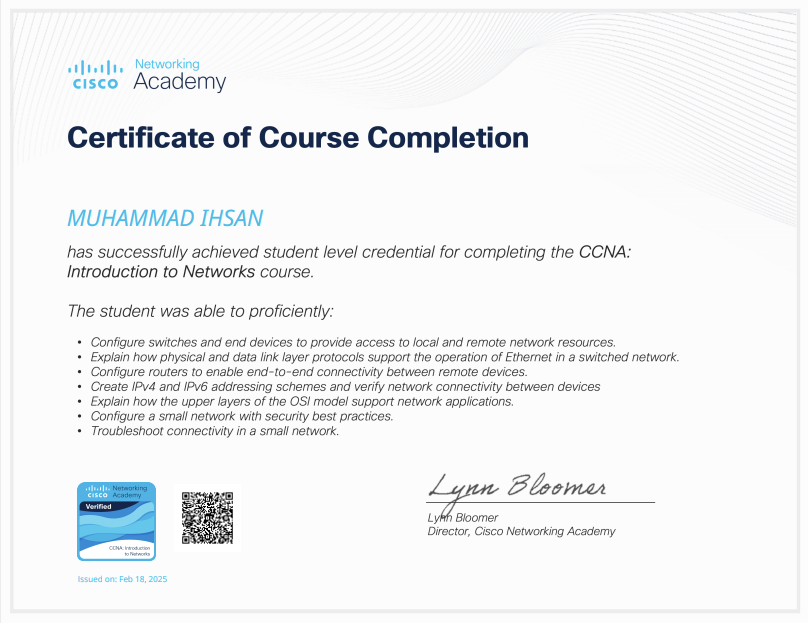 Certificate 1